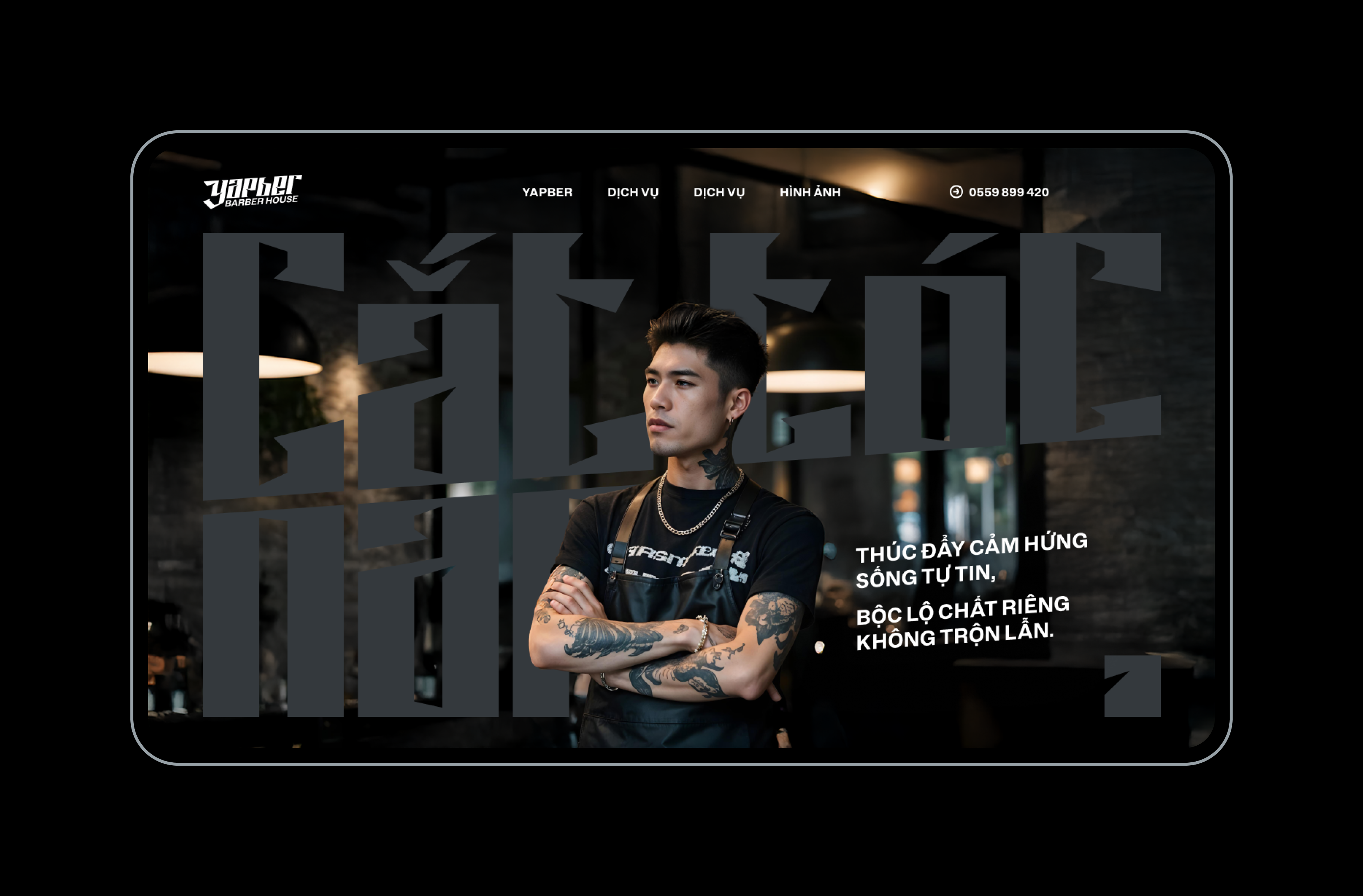 yapber barber landing page